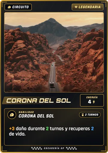 Corona del Sol, carta legendaria de circuito