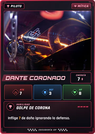 Dante Coronado, carta mítica de piloto